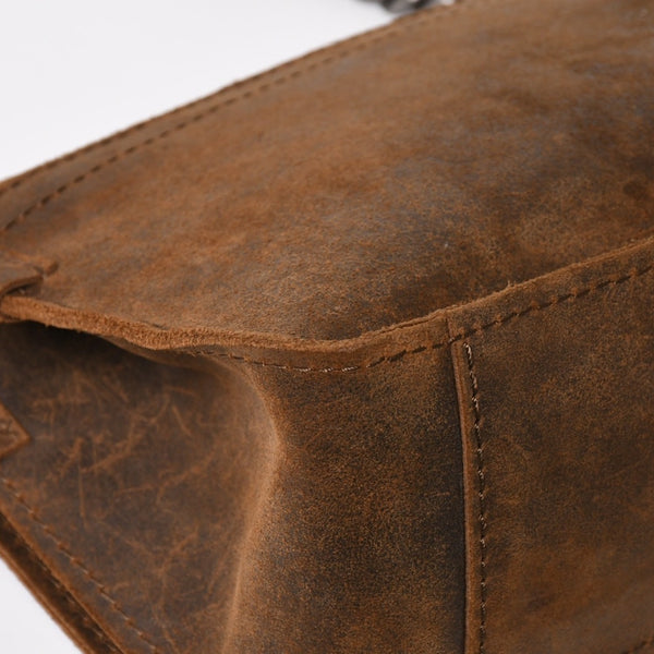 Very Good Condition CHANEL Chain Shoulder Bag No. 18 Coco Mark Suede Brown Antique Silver Hardware Used 4a004667