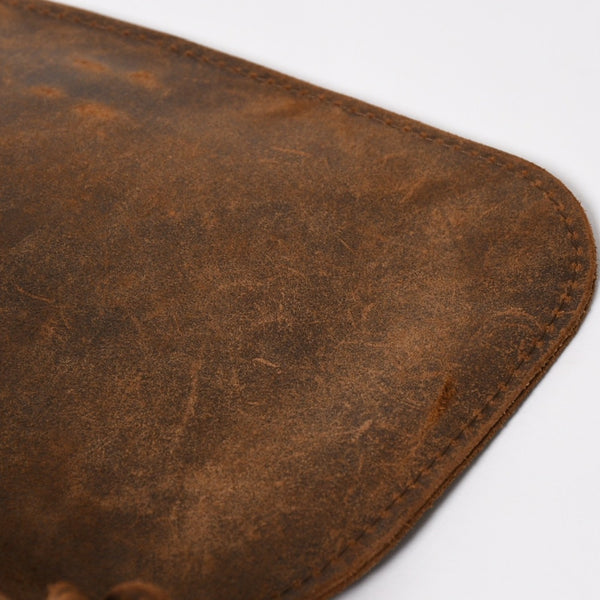 Very Good Condition CHANEL Chain Shoulder Bag No. 18 Coco Mark Suede Brown Antique Silver Hardware Used 4a004667