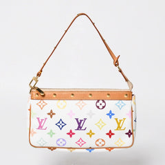 Very Good Condition LOUIS VUITTON Pochette Accessory Pouch M92649 Monogram Multicolor Takashi Murakami Used 4a004660
