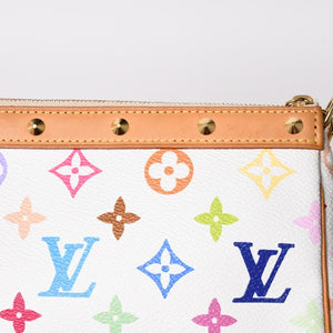 Very Good Condition LOUIS VUITTON Pochette Accessory Pouch M92649 Monogram Multicolor Takashi Murakami Used 4a004660