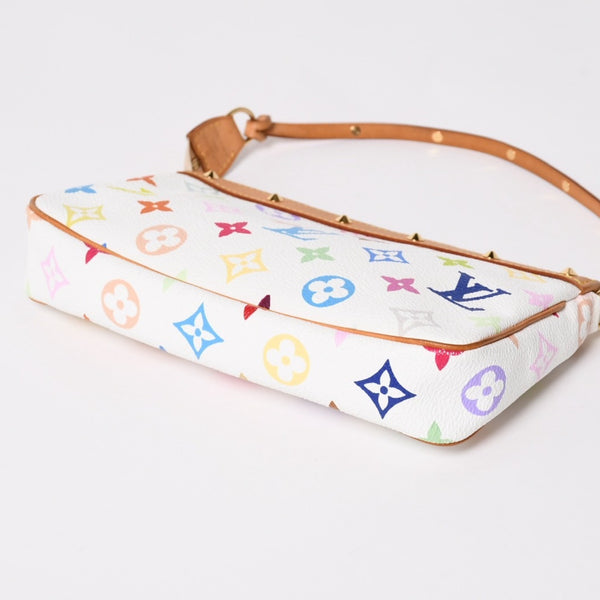 Very Good Condition LOUIS VUITTON Pochette Accessory Pouch M92649 Monogram Multicolor Takashi Murakami Used 4a004660