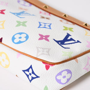 Very Good Condition LOUIS VUITTON Pochette Accessory Pouch M92649 Monogram Multicolor Takashi Murakami Used 4a004660