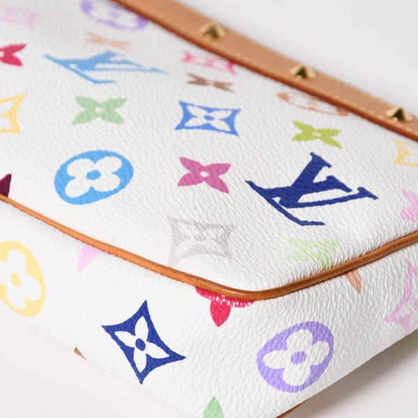 Very Good Condition LOUIS VUITTON Pochette Accessory Pouch M92649 Monogram Multicolor Takashi Murakami Used 4a004660