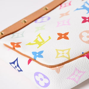 Very Good Condition LOUIS VUITTON Pochette Accessory Pouch M92649 Monogram Multicolor Takashi Murakami Used 4a004660