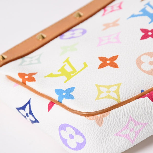 Very Good Condition LOUIS VUITTON Pochette Accessory Pouch M92649 Monogram Multicolor Takashi Murakami Used 4a004660
