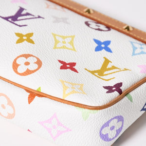 Very Good Condition LOUIS VUITTON Pochette Accessory Pouch M92649 Monogram Multicolor Takashi Murakami Used 4a004660