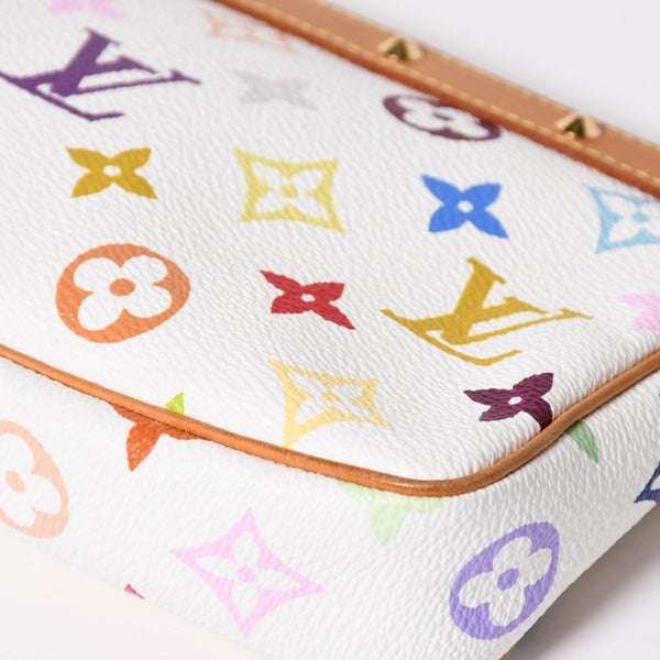 Very Good Condition LOUIS VUITTON Pochette Accessory Pouch M92649 Monogram Multicolor Takashi Murakami Used 4a004660