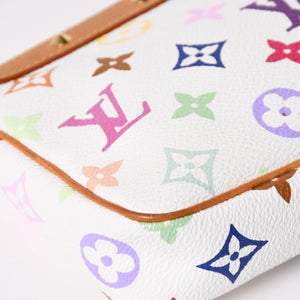 Very Good Condition LOUIS VUITTON Pochette Accessory Pouch M92649 Monogram Multicolor Takashi Murakami Used 4a004660