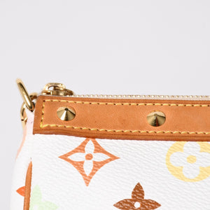 Very Good Condition LOUIS VUITTON Pochette Accessory Pouch M92649 Monogram Multicolor Takashi Murakami Used 4a004660