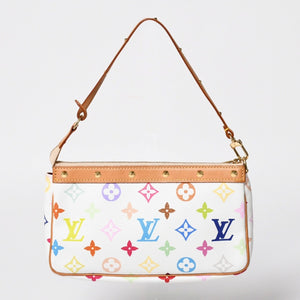 Very Good Condition LOUIS VUITTON Pochette Accessory Pouch M92649 Monogram Multicolor Takashi Murakami Used 4a004660