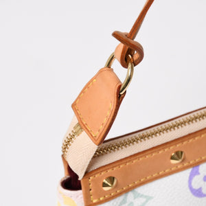 Very Good Condition LOUIS VUITTON Pochette Accessory Pouch M92649 Monogram Multicolor Takashi Murakami Used 4a004660