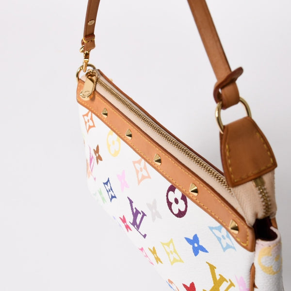Very Good Condition LOUIS VUITTON Pochette Accessory Pouch M92649 Monogram Multicolor Takashi Murakami Used 4a004660