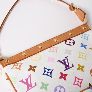 Very Good Condition LOUIS VUITTON Pochette Accessory Pouch M92649 Monogram Multicolor Takashi Murakami Used 4a004660