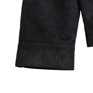 Very Good Condition BERLUTI Berluti Corduroy Jacket R27LBL163KACV Dark Gray 3rd Type Outer Fur Leather R52 Size Silver Hardware Used 4a004712
