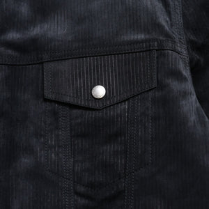 Very Good Condition BERLUTI Berluti Corduroy Jacket R27LBL163KACV Dark Gray 3rd Type Outer Fur Leather R52 Size Silver Hardware Used 4a004712