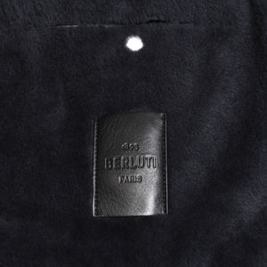 Very Good Condition BERLUTI Berluti Corduroy Jacket R27LBL163KACV Dark Gray 3rd Type Outer Fur Leather R52 Size Silver Hardware Used 4a004712