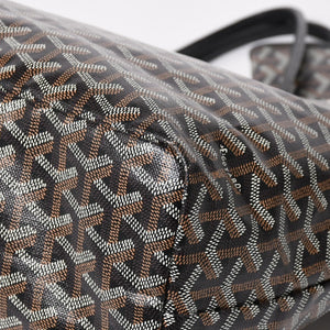 Very Good Condition GOYARD Saint Louis PM Saint Louis PM Tote Bag STLCROPMLTY01CL01P PVC Leather Black Used 4a004662