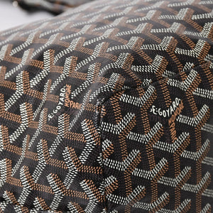 Very Good Condition GOYARD Saint Louis PM Saint Louis PM Tote Bag STLCROPMLTY01CL01P PVC Leather Black Used 4a004662