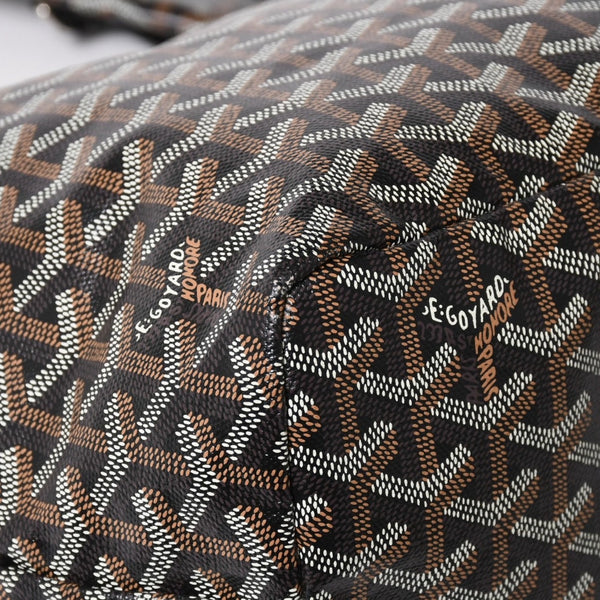Very Good Condition GOYARD Saint Louis PM Saint Louis PM Tote Bag STLCROPMLTY01CL01P PVC Leather Black Used 4a004662
