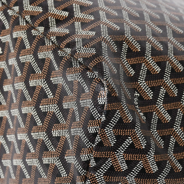 Very Good Condition GOYARD Saint Louis PM Saint Louis PM Tote Bag STLCROPMLTY01CL01P PVC Leather Black Used 4a004662