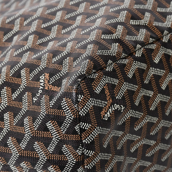 Very Good Condition GOYARD Saint Louis PM Saint Louis PM Tote Bag STLCROPMLTY01CL01P PVC Leather Black Used 4a004662