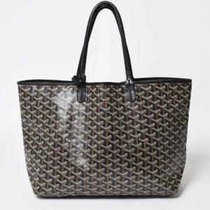 Very Good Condition GOYARD Saint Louis PM Saint Louis PM Tote Bag STLCROPMLTY01CL01P PVC Leather Black Used 4a004662