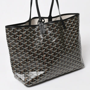 新品未使用 GOYARD ゴヤール Saint Louis PM サンルイ PM トートバッグ STLCROPMLTY01CL01P PVC レザー ブラック 中古 4a004688