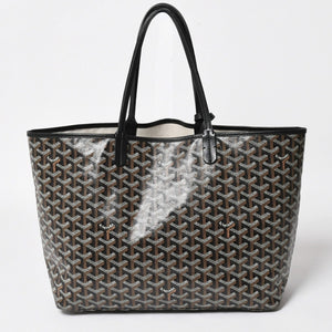 Very Good Condition GOYARD Saint Louis PM Saint Louis PM Tote Bag STLCROPMLTY01CL01P PVC Leather Black Used 4a004662