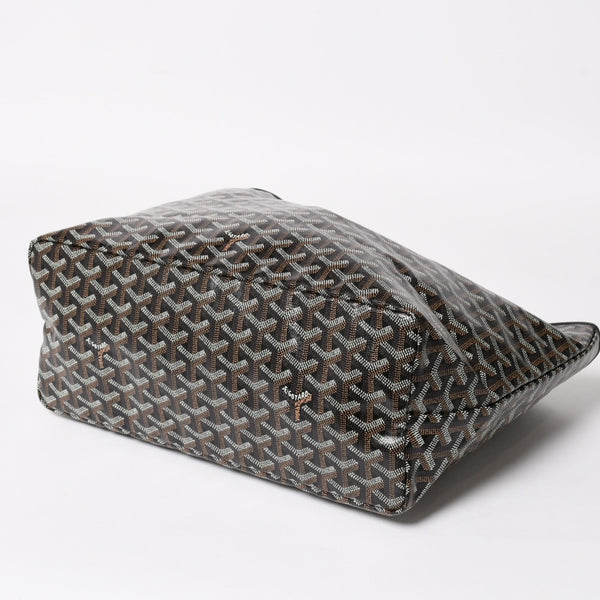 新品未使用 GOYARD ゴヤール Saint Louis PM サンルイ PM トートバッグ STLCROPMLTY01CL01P PVC レザー ブラック 中古 4a004688