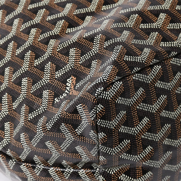 新品未使用 GOYARD ゴヤール Saint Louis PM サンルイ PM トートバッグ STLCROPMLTY01CL01P PVC レザー ブラック 中古 4a004688