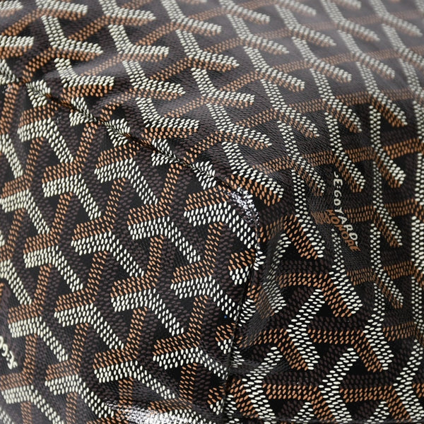新品未使用 GOYARD ゴヤール Saint Louis PM サンルイ PM トートバッグ STLCROPMLTY01CL01P PVC レザー ブラック 中古 4a004688