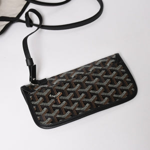 新品未使用 GOYARD ゴヤール Saint Louis PM サンルイ PM トートバッグ STLCROPMLTY01CL01P PVC レザー ブラック 中古 4a004688