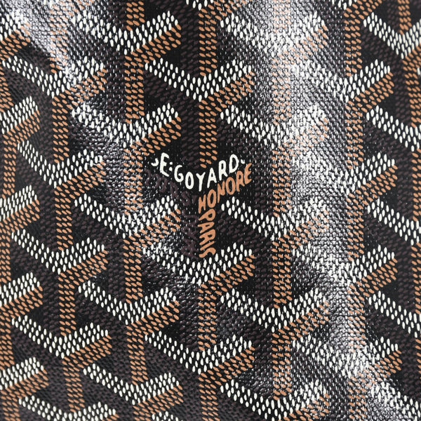 Very Good Condition GOYARD Saint Louis PM Saint Louis PM Tote Bag STLCROPMLTY01CL01P PVC Leather Black Used 4a004662