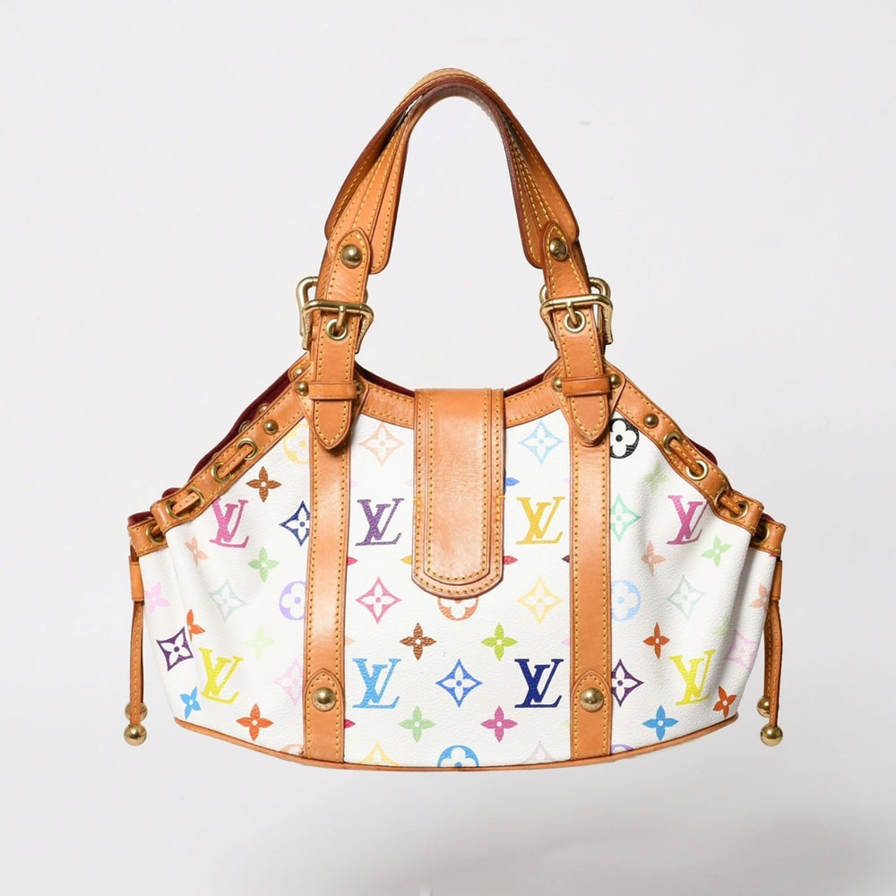 LOUIS VUITTON Teda PM Handbag M92348 Monogram Multicolor White Takashi Murakami Good Condition Used 4a004677
