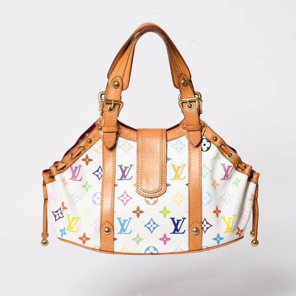 LOUIS VUITTON Teda PM Handbag M92348 Monogram Multicolor White Takashi Murakami Good Condition Used 4a004677