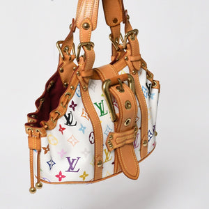 LOUIS VUITTON Teda PM Handbag M92348 Monogram Multicolor White Takashi Murakami Good Condition Used 4a004677