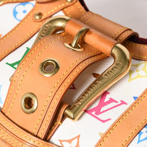 LOUIS VUITTON Teda PM Handbag M92348 Monogram Multicolor White Takashi Murakami Good Condition Used 4a004677