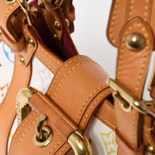 画像をギャラリービューアに読み込む, LOUIS VUITTON ルイヴィトン テダPM ハンドバッグ M92348 モノグラム マルチカラー ホワイト 村上隆 美品 中古 4a004677