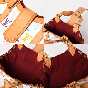 LOUIS VUITTON Teda PM Handbag M92348 Monogram Multicolor White Takashi Murakami Good Condition Used 4a004677
