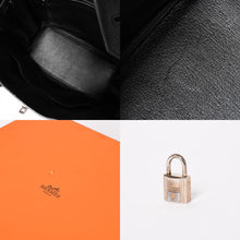画像をギャラリービューアに読み込む, 極美品 エルメス HERMES オータクロア 32 ハンドバッグ シェーブル ブラック シルバー金具 レディース □K刻印 中古 4a004664