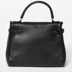 極美品 HERMES エルメス ケリードール 黒 ブラックハンドバッグ 2000年限定 中古 4a004792
