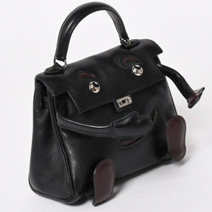 極美品 HERMES エルメス ケリードール 黒 ブラックハンドバッグ 2000年限定 中古 4a004792