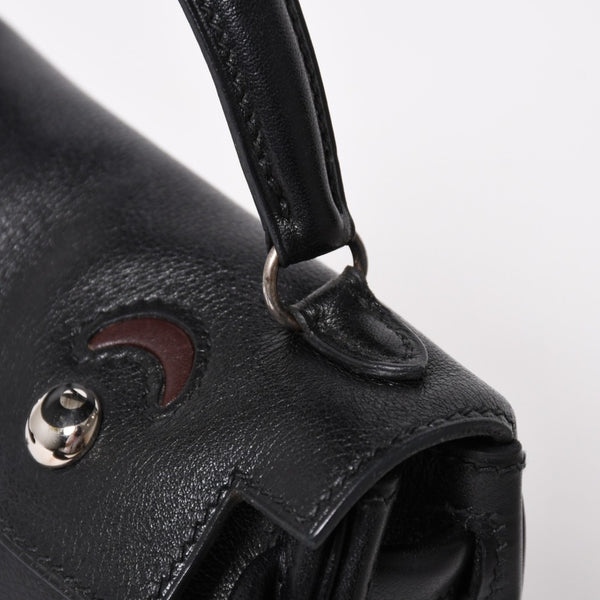 極美品 HERMES エルメス ケリードール 黒 ブラックハンドバッグ 2000年限定 中古 4a004792