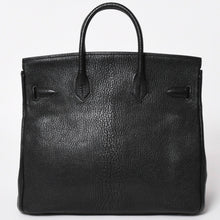 画像をギャラリービューアに読み込む, 極美品 エルメス HERMES オータクロア 32 ハンドバッグ シェーブル ブラック シルバー金具 レディース □K刻印 中古 4a004664