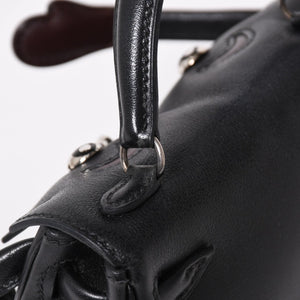 極美品 HERMES エルメス ケリードール 黒 ブラックハンドバッグ 2000年限定 中古 4a004792
