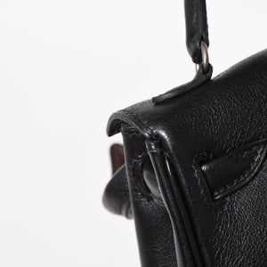 極美品 HERMES エルメス ケリードール 黒 ブラックハンドバッグ 2000年限定 中古 4a004792