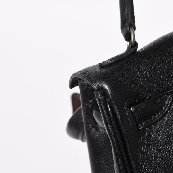 極美品 HERMES エルメス ケリードール 黒 ブラックハンドバッグ 2000年限定 中古 4a004792