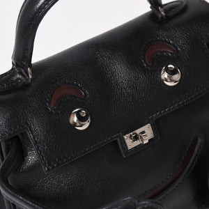 極美品 HERMES エルメス ケリードール 黒 ブラックハンドバッグ 2000年限定 中古 4a004792