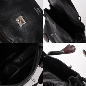 極美品 HERMES エルメス ケリードール 黒 ブラックハンドバッグ 2000年限定 中古 4a004792