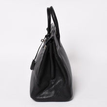 画像をギャラリービューアに読み込む, 極美品 エルメス HERMES オータクロア 32 ハンドバッグ シェーブル ブラック シルバー金具 レディース □K刻印 中古 4a004664
